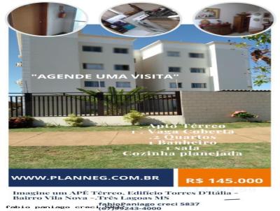 Apartamento para Venda, em Três Lagoas, bairro Jardim Alvorada, 2 dormitórios, 1 banheiro, 1 vaga